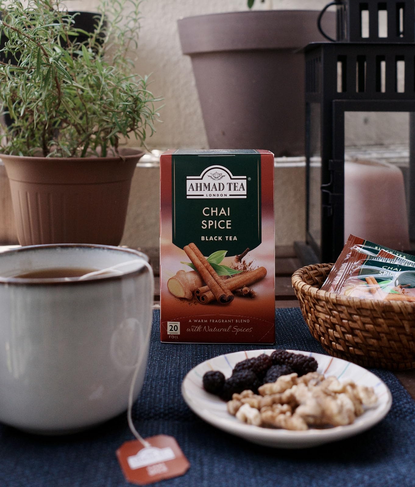 Ahmad Tea Chai Spice Té Negro con Jengibre Canela y Clavo 20 Bolsitas 40g