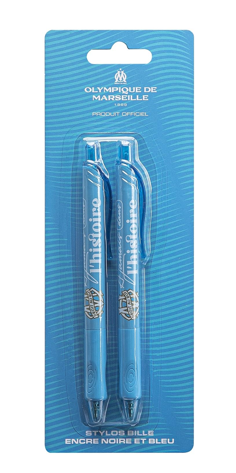 OLYMPIQUE DE MARSEILLE 2 x Stylo bille OM - Collection officielle