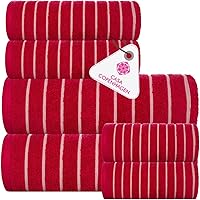 Casa Copenhagen Ecstatic 6-Piece Pink Egyptian Cotton Towel Set - 600 GSM Ultra Soft, Absorbent Bath, Hand & Washcloths, Designed in Denmark