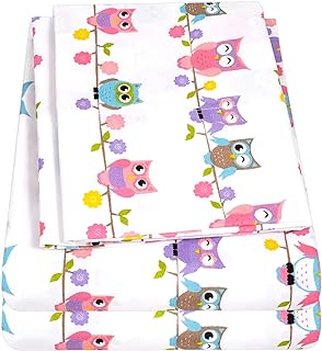 1500 Supreme Kids Owls Flannel Sheets