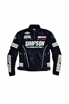 SIMPSOM シンプソン　ジャケット 3L SIMPSON (シンプソン) ライダースジャケット ブラック×レッド