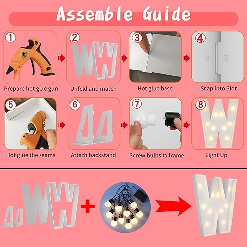 Vista 66 de Marco de números iluminados de 4 pies precortado, números de marquesina gigante, números 7, números de mosaico para globos, decoraciones de Número