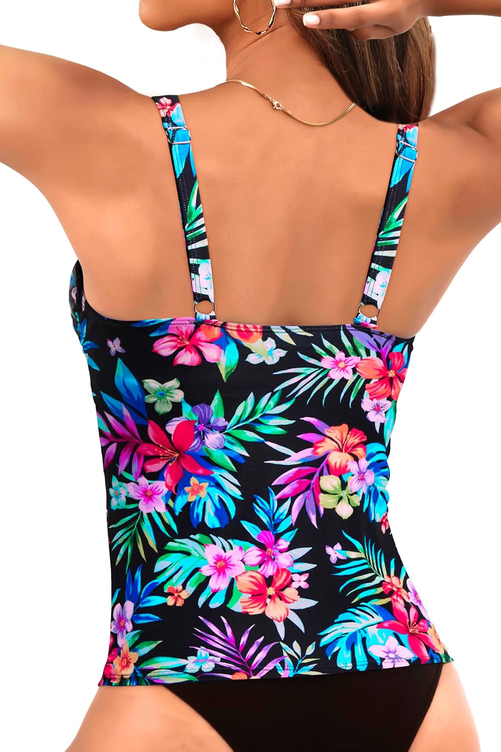 Yonique Women's Tankini Top Only Tummy Control Bathing Suits Top Modest Swim Tank Tops - Image 3