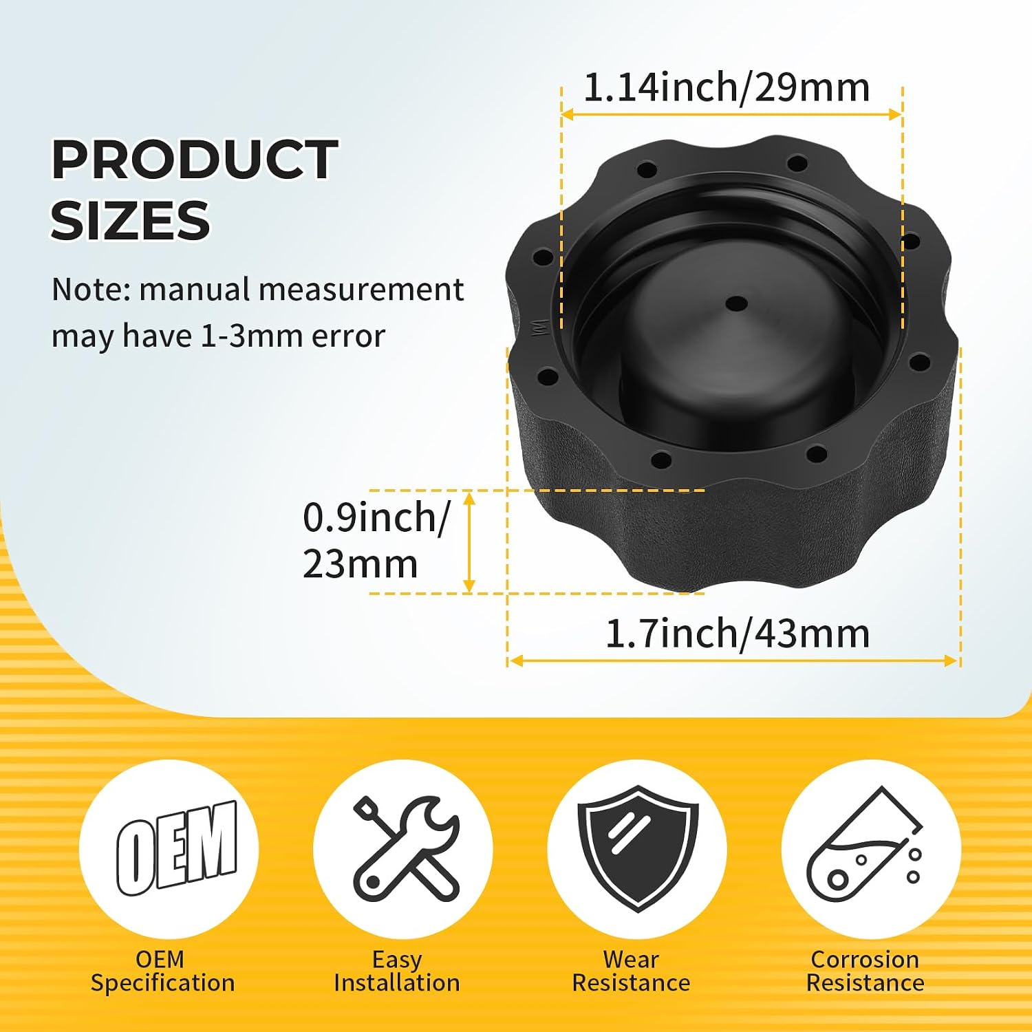 M MATI Oil Tank Cap for Yamaha PW50 Y-Zinger 50 1981-2024 YJ50 Vino 50 2001-2005 YW50 Zuma 50 2002-2011 SV80/SV80E Snoscoot 1988-1990 1Y1-21770-01-00 3BN-21770-01-00