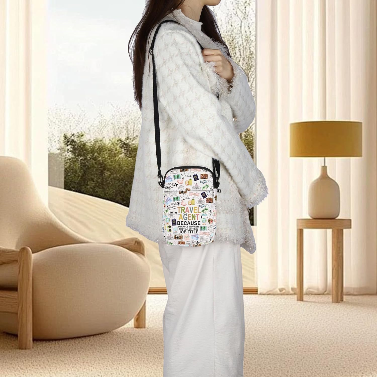 ZJXHPO Travel Agent Cross Body Bag-Appreciation Gift-Retirement Gift New Travel Agent Messenger Bag