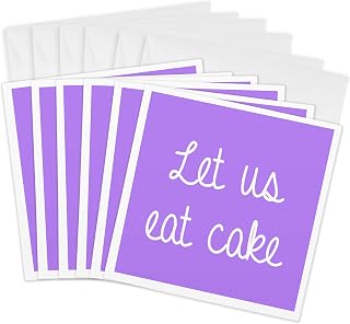 3dRose Greeting Cards - LET US EAT CAKE - 6 Pack - Anne Collections Quotes