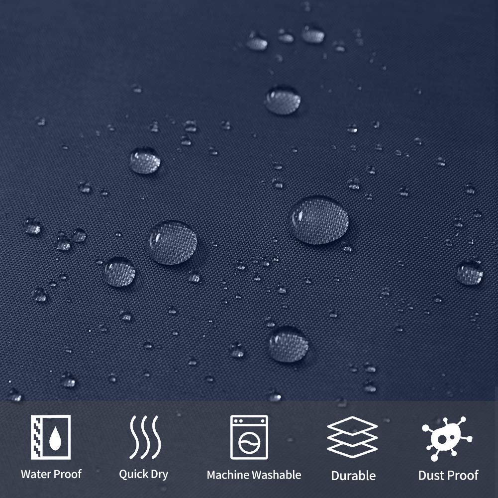 Furlinic Tende Doccia Anti-Muffa Tessuto in Poliestere Blu Navy Tende Doccia Angolare Impermeabile Lavabile Tenda Vasca da Bagno con 8 Ganci Tenda doccia 120x200cm.