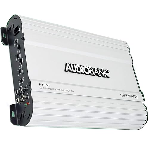 Audiobank Monoblock - Amplificador estéreo de audio para coche P1601 de aleación de aluminio resistente, clase A-B