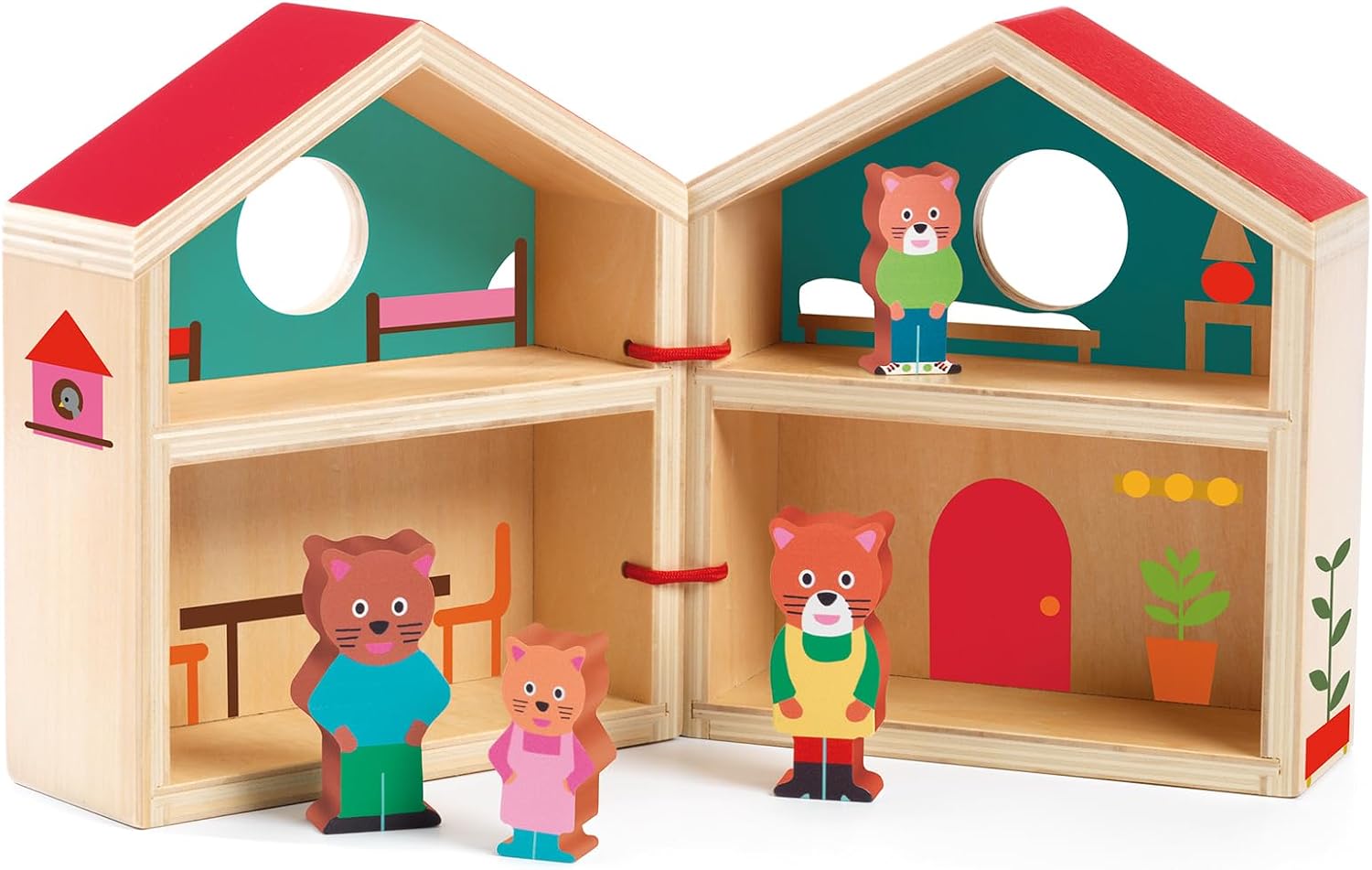 DJECO Minihouse Wooden Playset, White