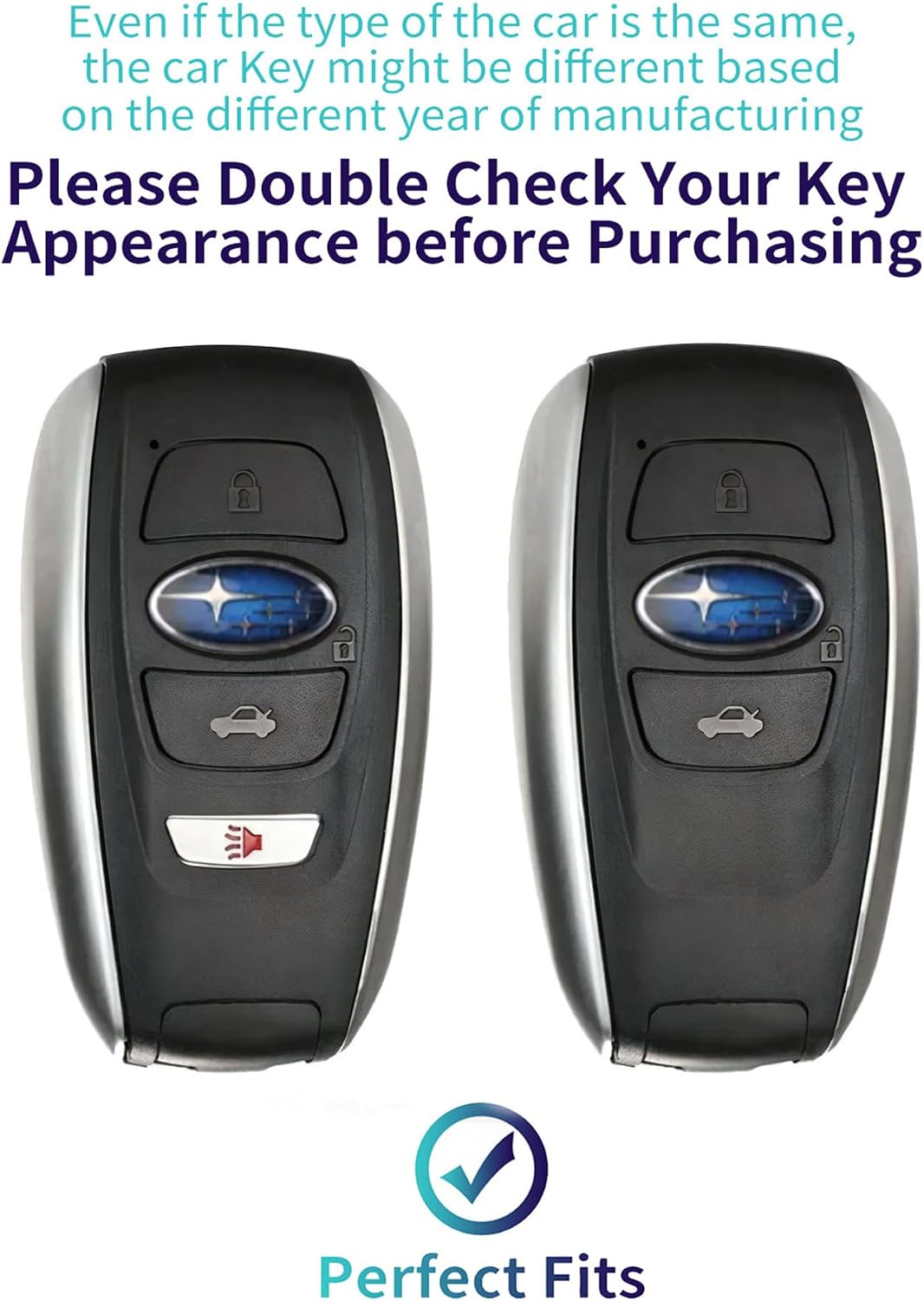 Advanced Soft TPU 4-Buttons Key Cover is Compatible with Subaru Ascent BRZ Crosstrek Forester Legacy Outback WRX XV Key (Blue Set)