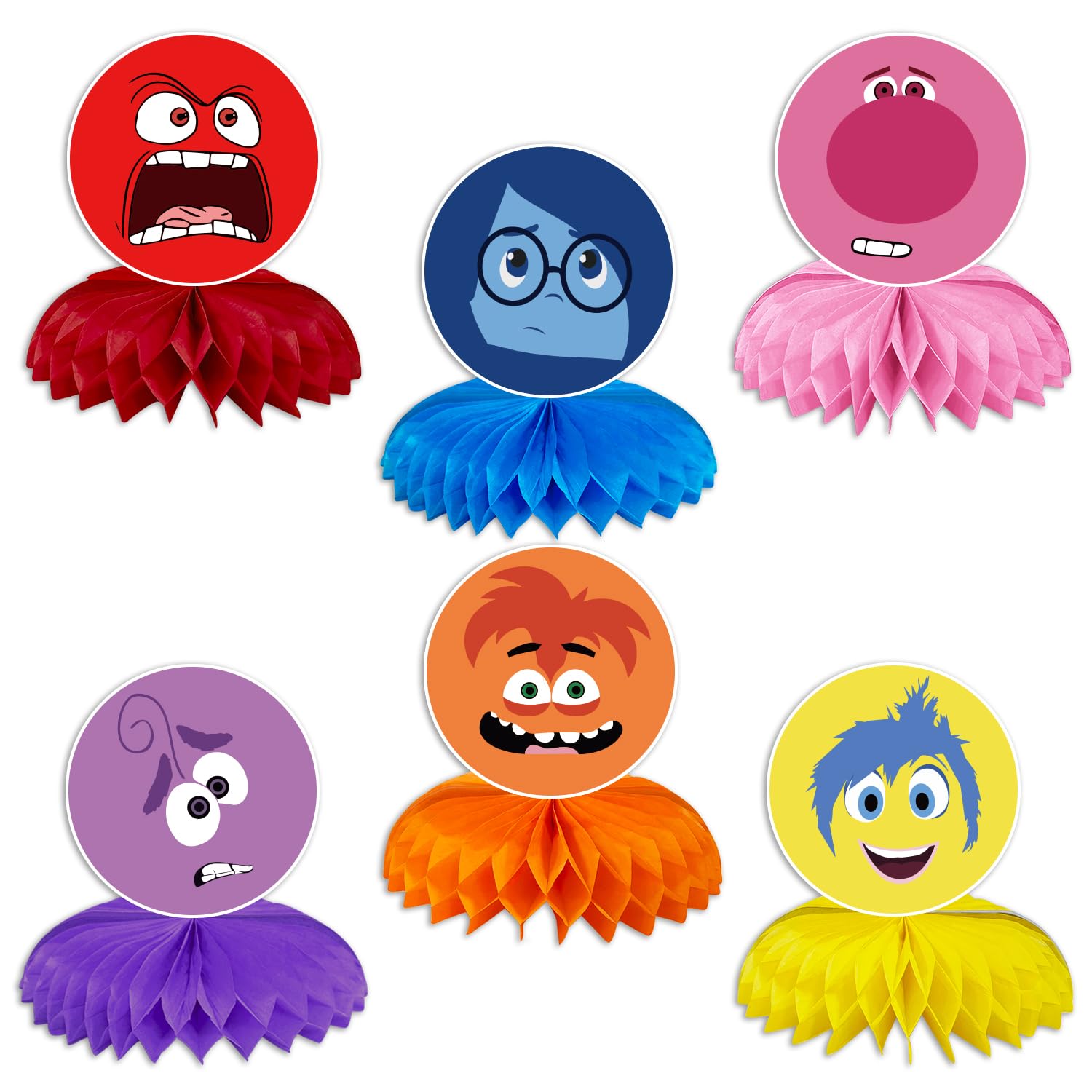 6Pack Set Inside Out Party supplies for kids Inside Out birthday party decoration