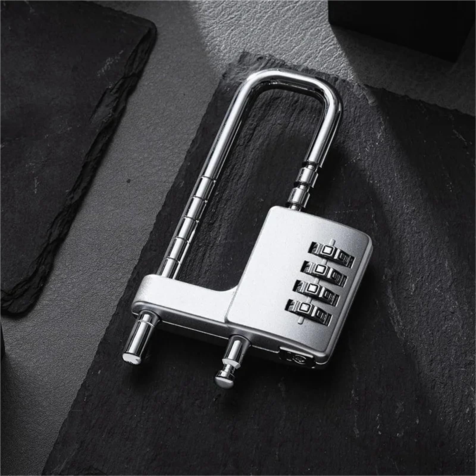 Vorhängeschloss 2 Pcs 4 Digit Combination Lock | Code Cabinet U Shaped Gym Locker Adjustable Padlock Long Shackle