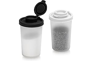 Plastic Salt and Pepper Shakers with Lids