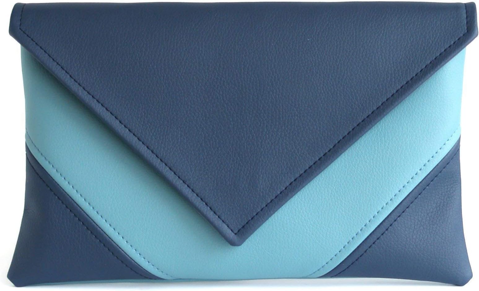 Christmas Gifts For Mum Handmade Vegan Leather Handbag Navy Blue Clutch Bag Bridesmaid Clutch Purse Faux Leather Handbags Blue Crossbody Bags Casual