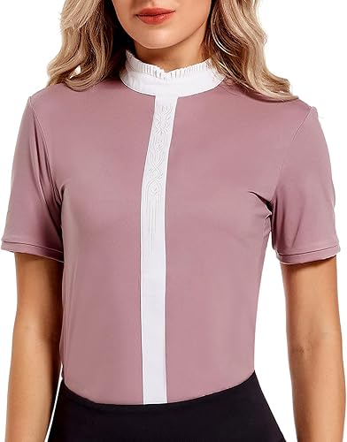 Harrison Howard Camiseta ecuestre de manga corta para mujer, camiseta de equitación, camiseta deportiva para el sol