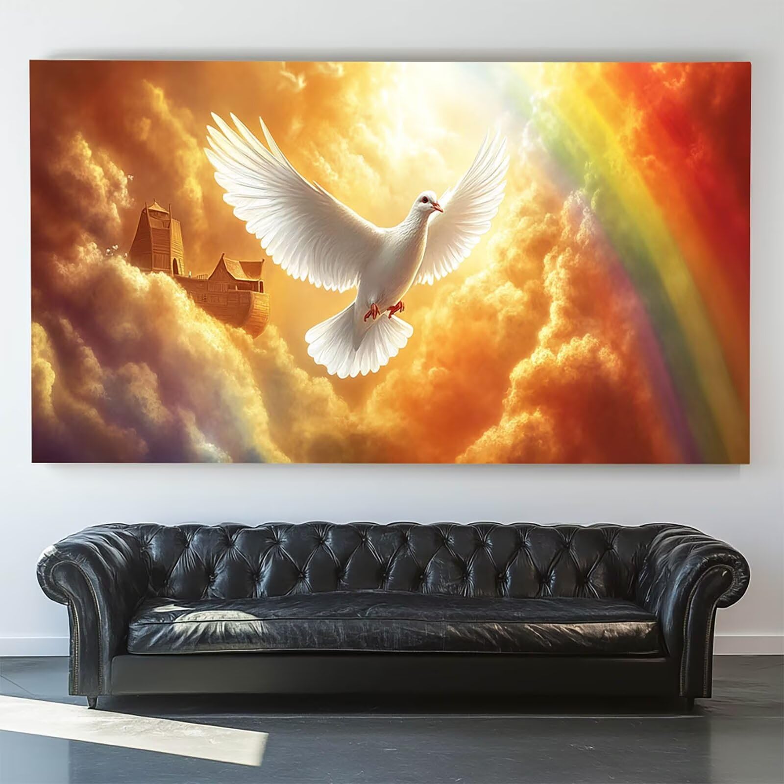 Pintar por Numeros Adultos Pichón, Pintar por Numeros Niños Kit Manualidades Adultos Arca de Noé Cuadros para Pintar por Numeros Pintura Acrílico, Cuadros Decoracion Salon Modernos 80X160cm 7w-D-B