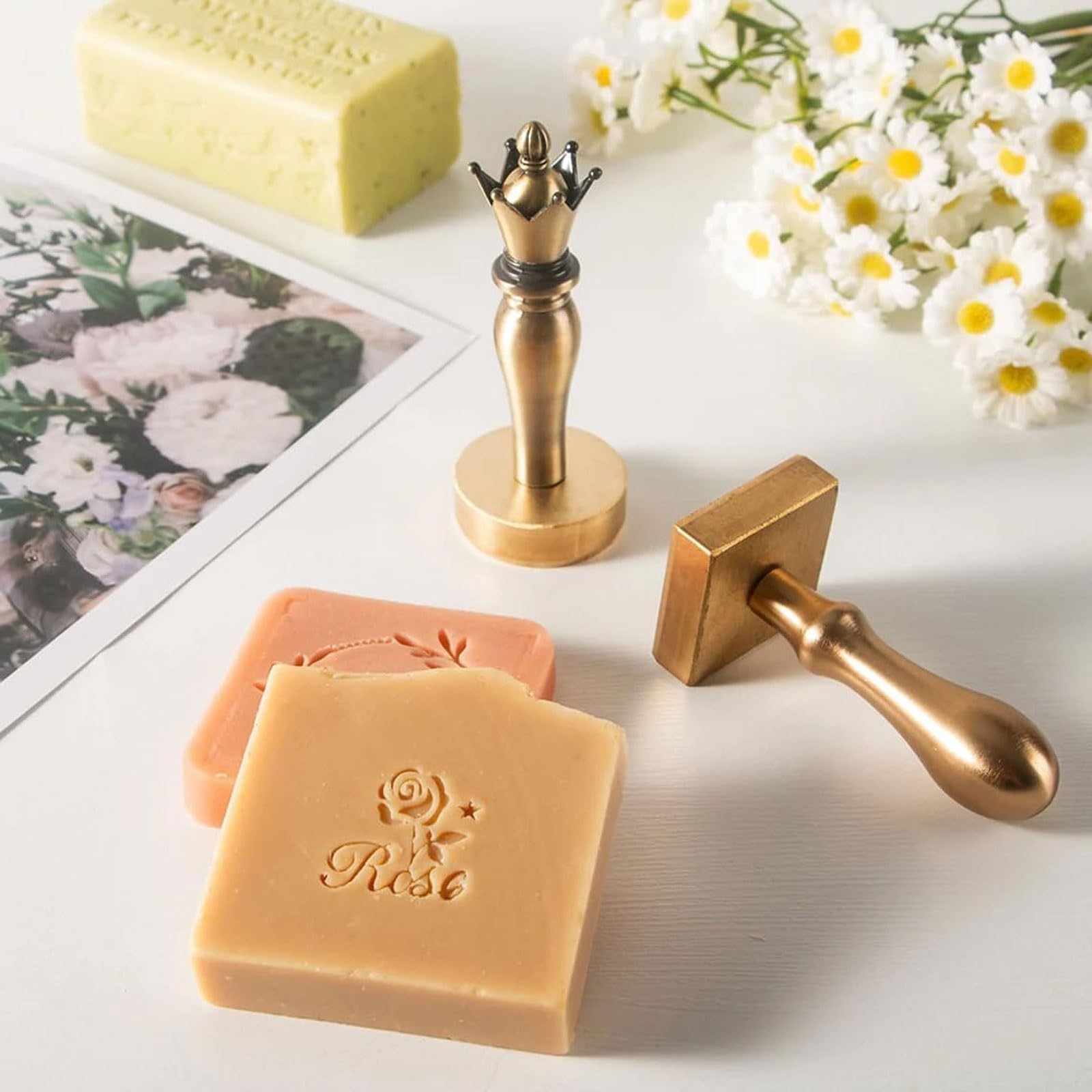 Timbro in ceramica personalizzato Timbro in ottone con firma personalizzata for ceramica con il tuo design Ideale for argilla e sapone Timbri con firma(3Inches)