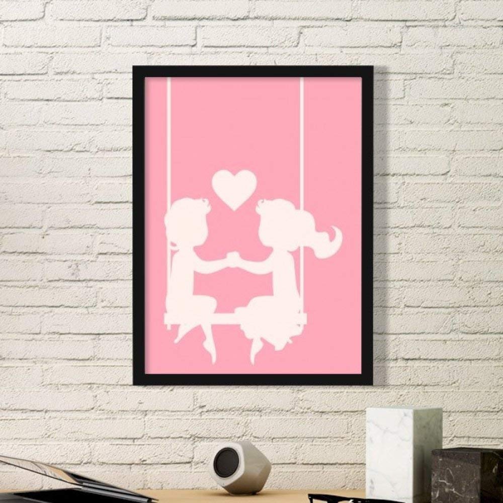 Cadre photo noir haut de gamme avec peinture de couple mélangisme minimaliste