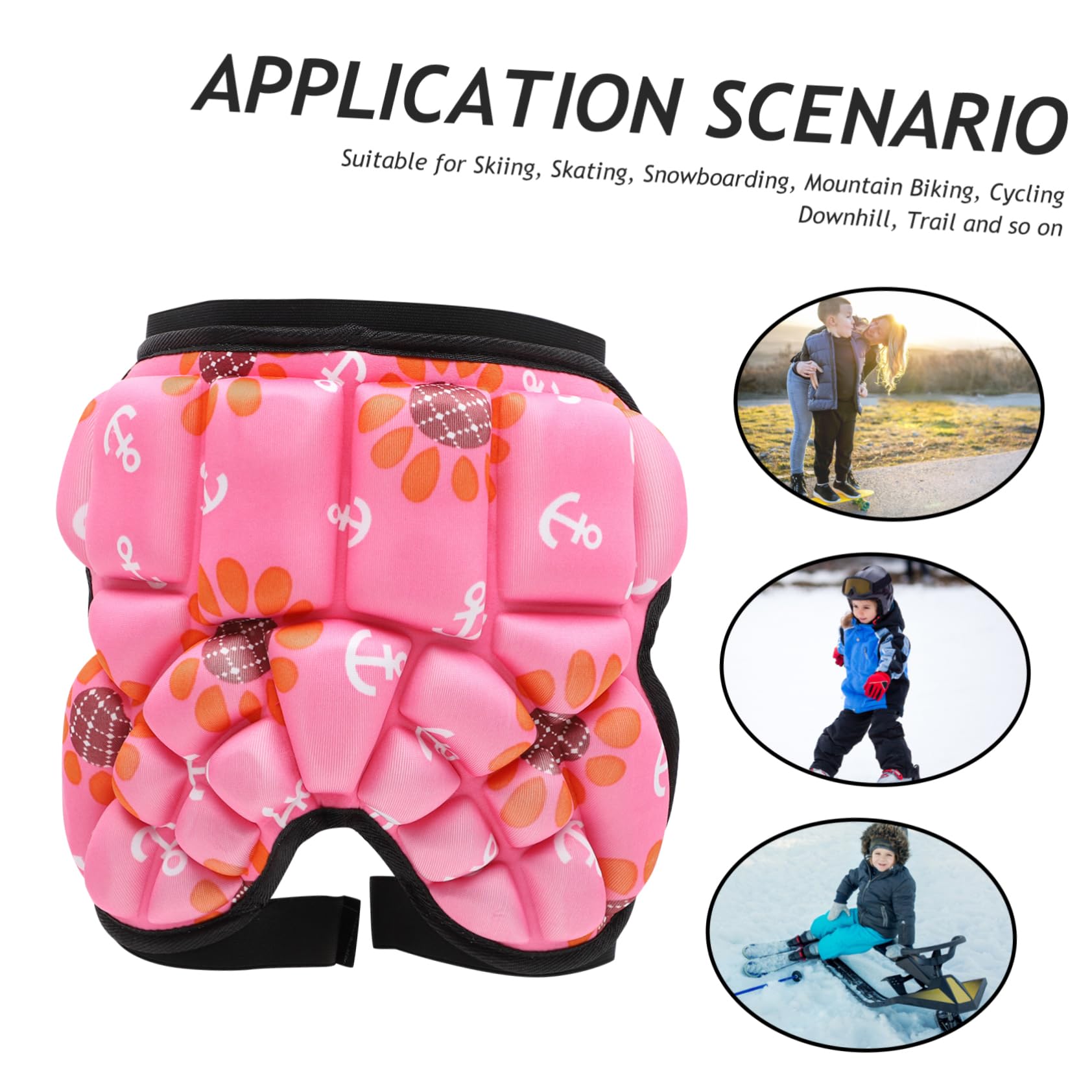 GANAZONO Roller Hockey Skiing Pants Hip Pad for Boys and Girls Protective Pants Anti-Fall Mat Comfortable Hip Protector