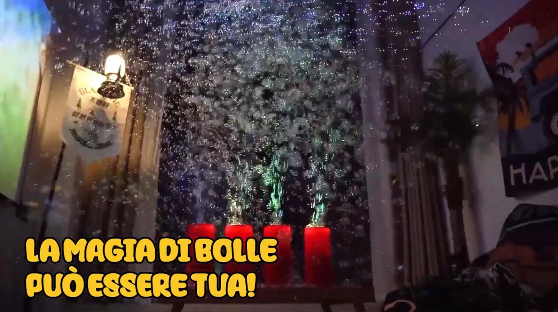 Macchina per Bolle di Sapone con Effetto Fuochi d'Artificio Macchina Automatica Bolle 12000+ al Minuto con Luci e Suoni Bubble Maker 90ml Inclusi Bambini Adulti Festa Party Interno Esterno