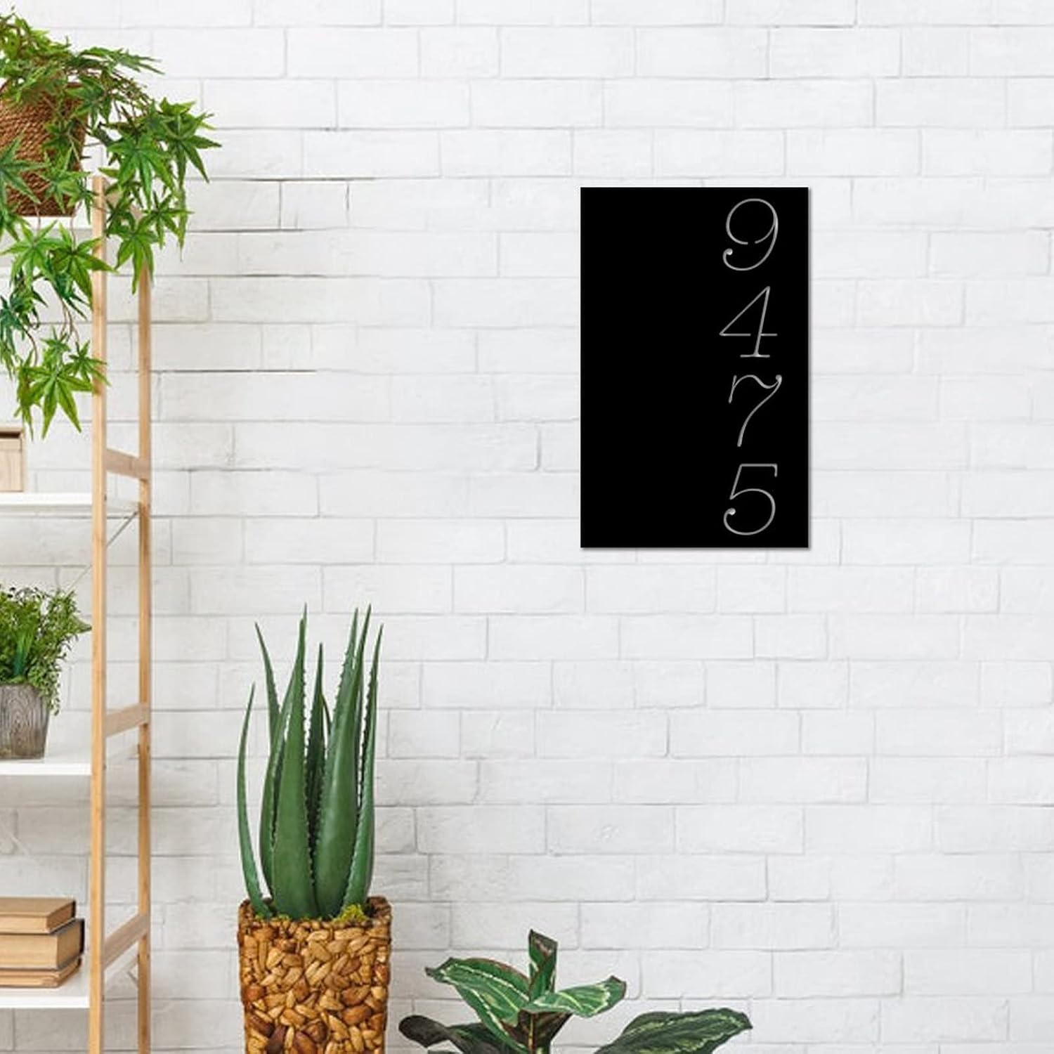 Metal Wall Art Vertical Personalized Metal Address Sign Wall Hanging Mailbox Number Sign House Home Hotel Office Garden Decorative Wall Plaque