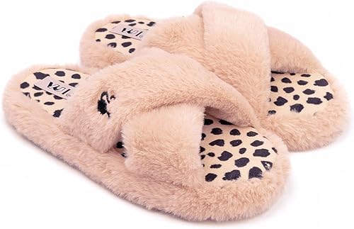 Miniatura 3 de Barbie Pantuflas para mujer con correa cruzada esponjosa para casa