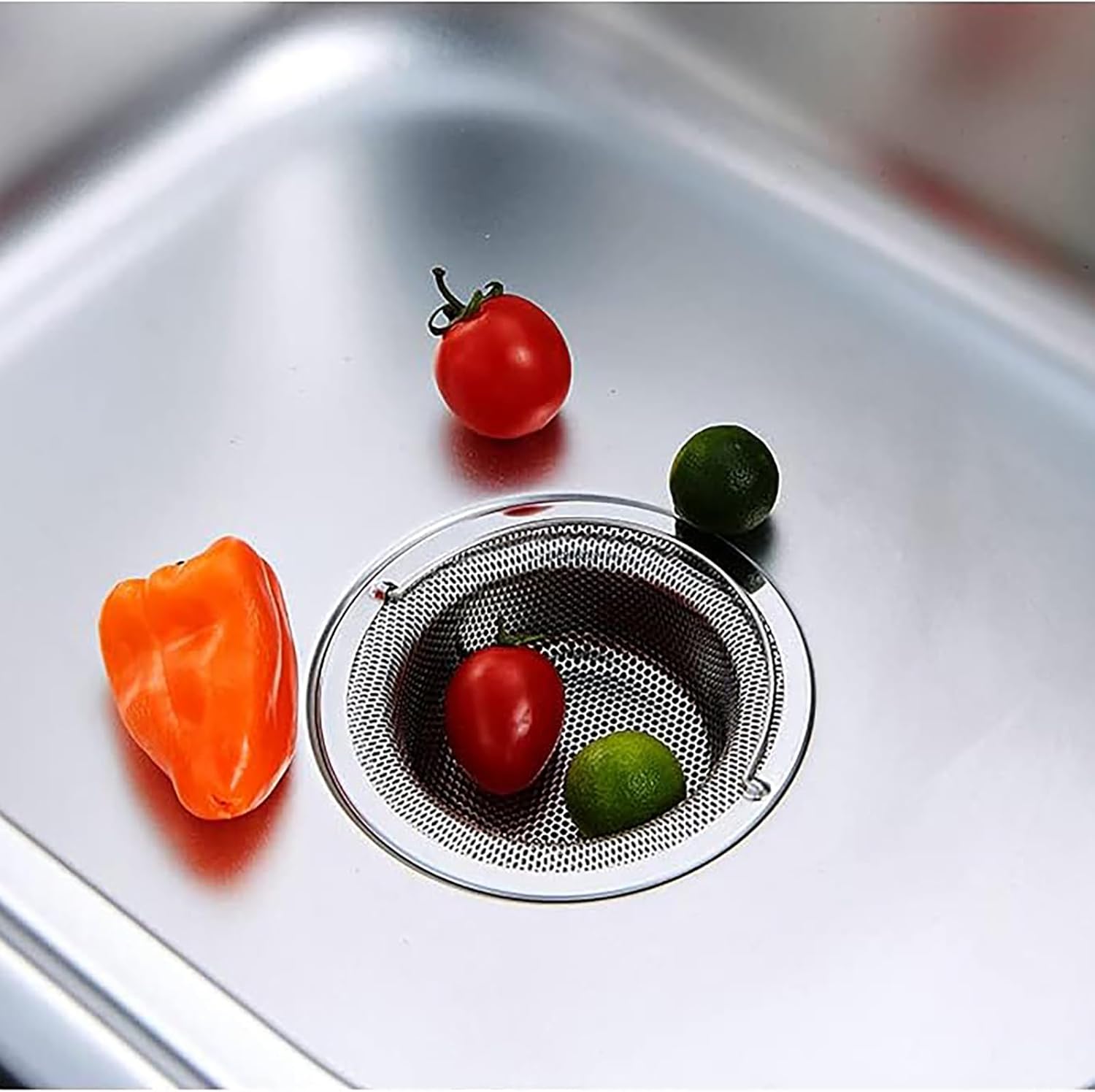 Stainless Steel Sink Strainer Kitchen Drain Stopper Hair Catcher Anti Clog Filter for Kitchen and Bathroom
