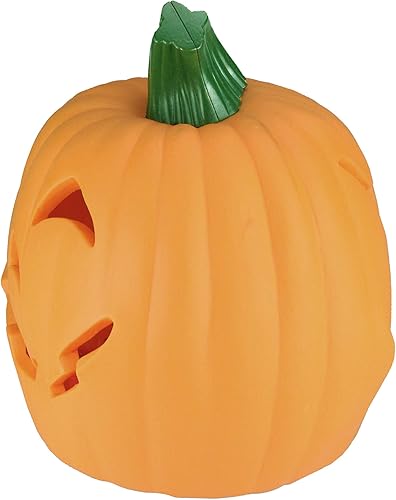Miniatura 3 de Decoración de Halloween de calabaza animada de doble cara naranja y verde de 9.75 pulgadas