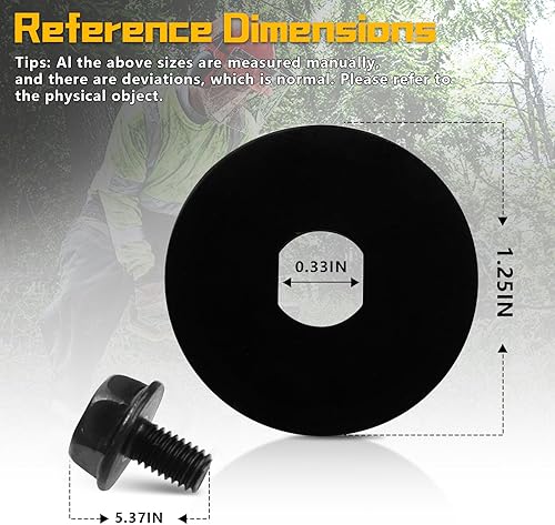 Miniatura 4 de 90618229, 90639221 Reemplazo de perno de motosierra y arandela para Dewalt Dccs620 Cmccs620 Cmccs660 Dccs670 Dccs690 Dwcs600 Varios modelos de