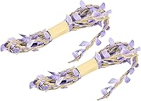 Vista 11 de PATIKIL Cinta de hoja de arpillera de 6.6 pies y 0.197 in, paquete de 2 cuerdas trenzadas de yute natural con hojas artificiales para decoración