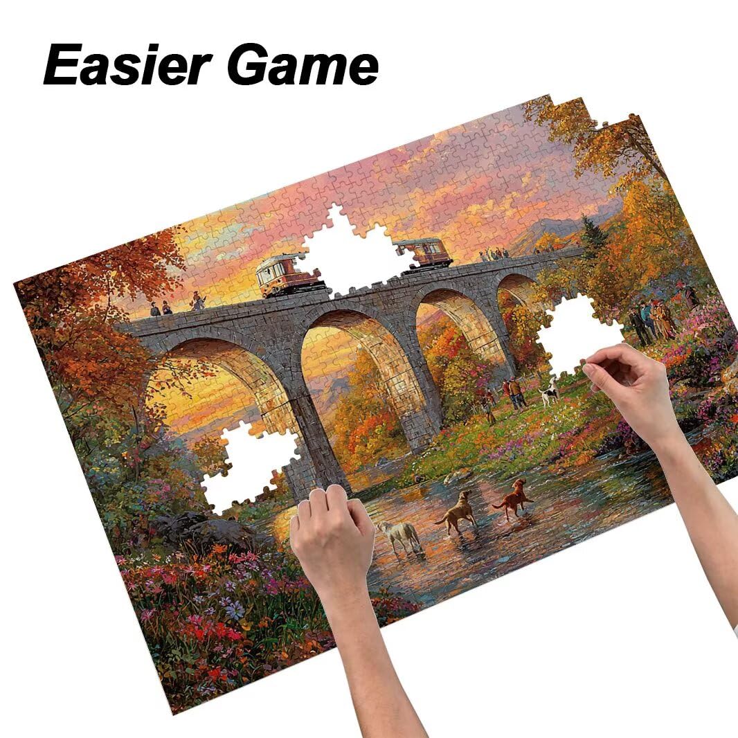 Puzzle 1000 Pezzi, Puzzle Ponte per Adulti, 70x50cm, Compact Box -4450