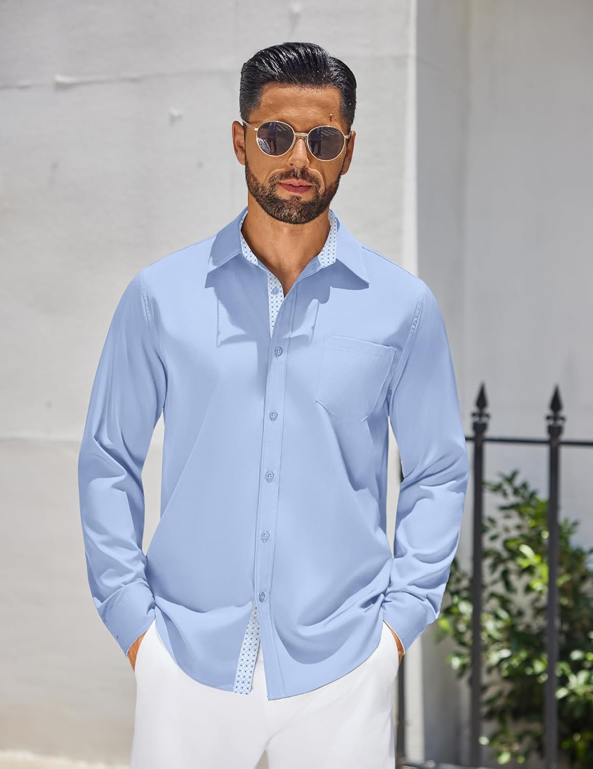 COOFANDY Men's Dress Shirt Wrinkle Free Regular Fit Stretch Long Sleeve Button Down Shirts - Image 2