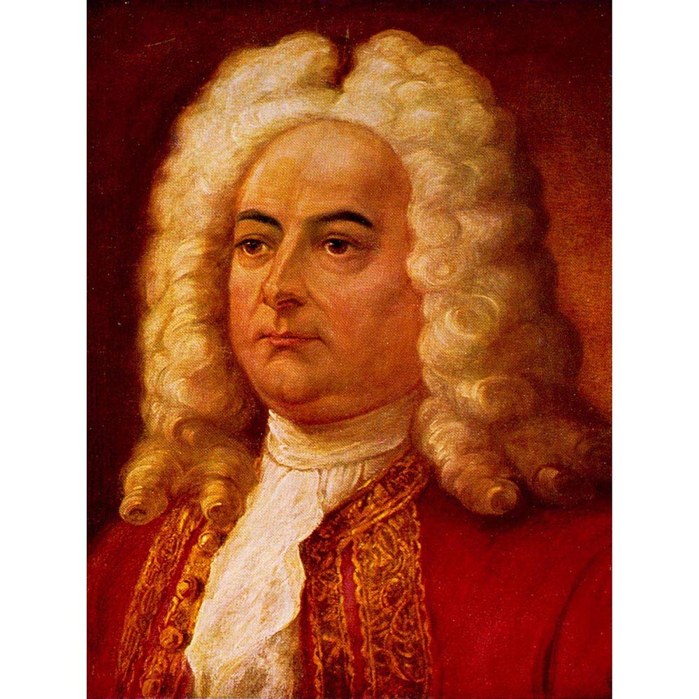 Wee Blue Coo Paintings Portrait Handel Classical Music Composer Art Print Poster Wall Decor 12X16 Inch