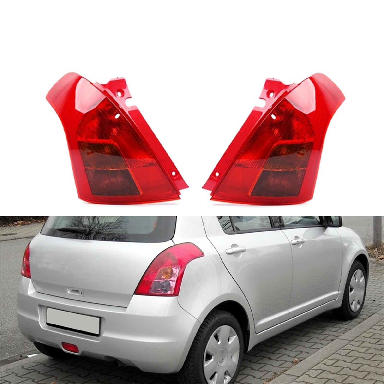 Lampa tylna zespolona Dla Suzuki Swift 2005-2010 Tylny zderzak samochodu Tylne światło tylne Zespół tylnej lampy Tylne światło Stop Światło hamowania(Left Side)