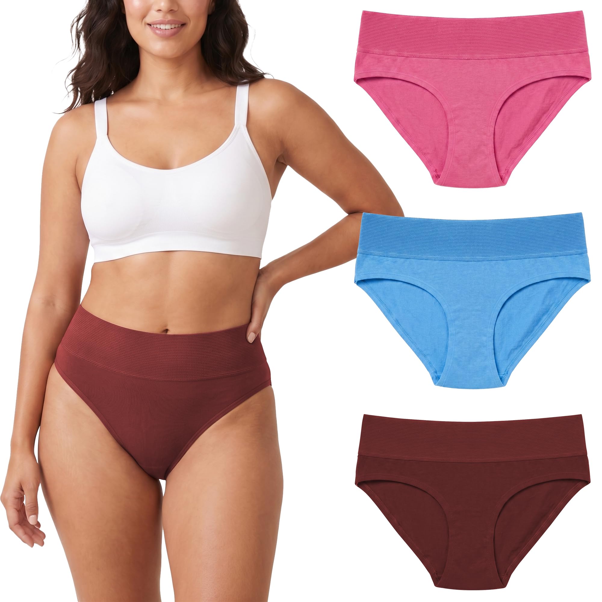 Cotton Full Coverage Tummy Tucker for Women Belly Fat Control Underwear After Delivery High Waist Hipster Panties Combo Postpartum Support-image-14