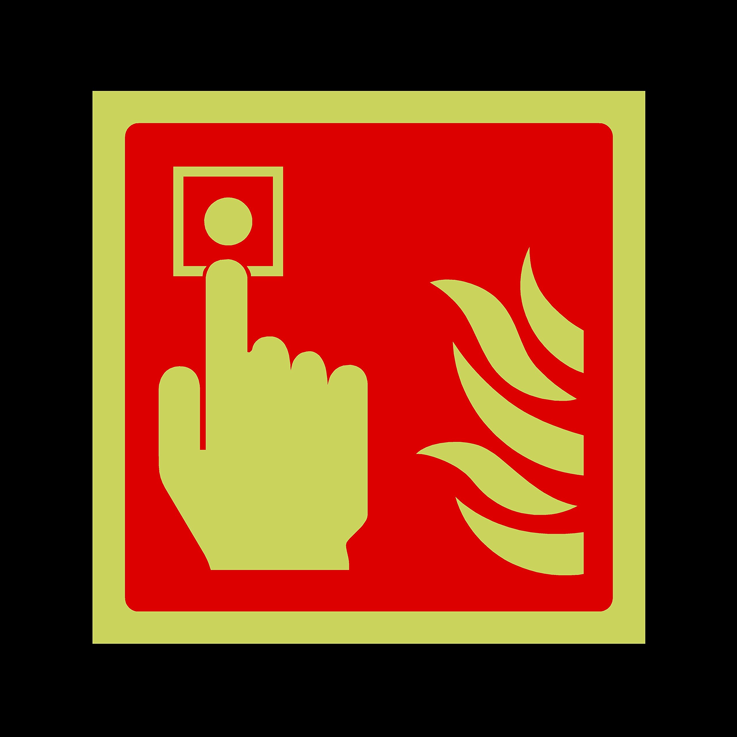 USSP&S Fire Alarm Call Point Photoluminescent Plastic Sign - Emergency/Fire Exit/Extinguisher (FE19)
