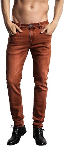 ZLZ Slim Fit Jeans, Colorida Moderna Super cómodo Tramo Eng-Corte Jeans discipul