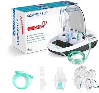 Hangsun Nebuliser Machine for Adults and Kids Compressor Nebulizer Compact Inhaler CN680 with Portable Design and Built-in Storage Box for Home Use