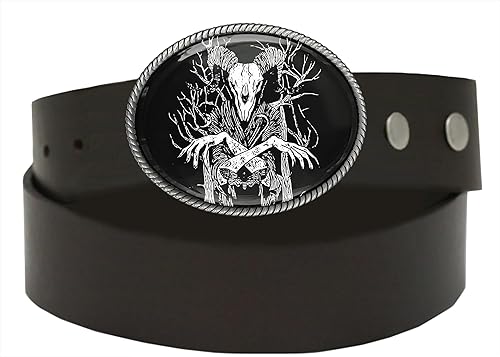 Miniatura 3 de Baphomet - Hebilla de cinturón Satanic Ocultit Witchcraft Art Handmade.., plateado