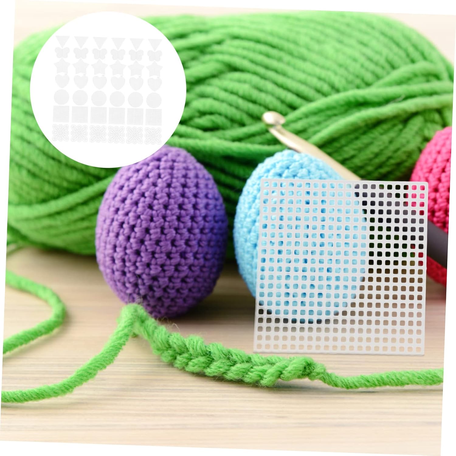LIFKOME 70pcs Plastic Mesh for Cross Stitch Embroidery Mesh Sturdy Smooth Canvas