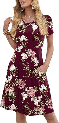 DouBCQ Womens Casual Flowy Pleated Loose Dresses Cyprus | Ubuy