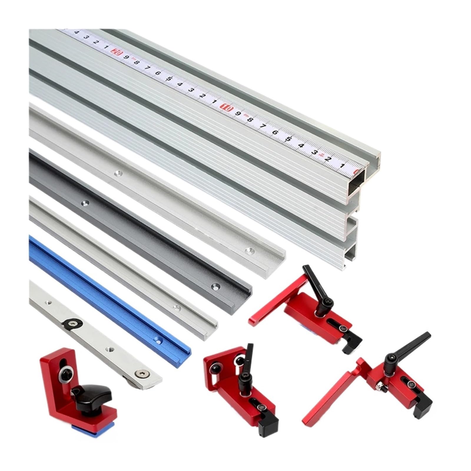 Guías en T de aluminio de 19 a 75mm para mesa de sierra y fresadora de bricolaje