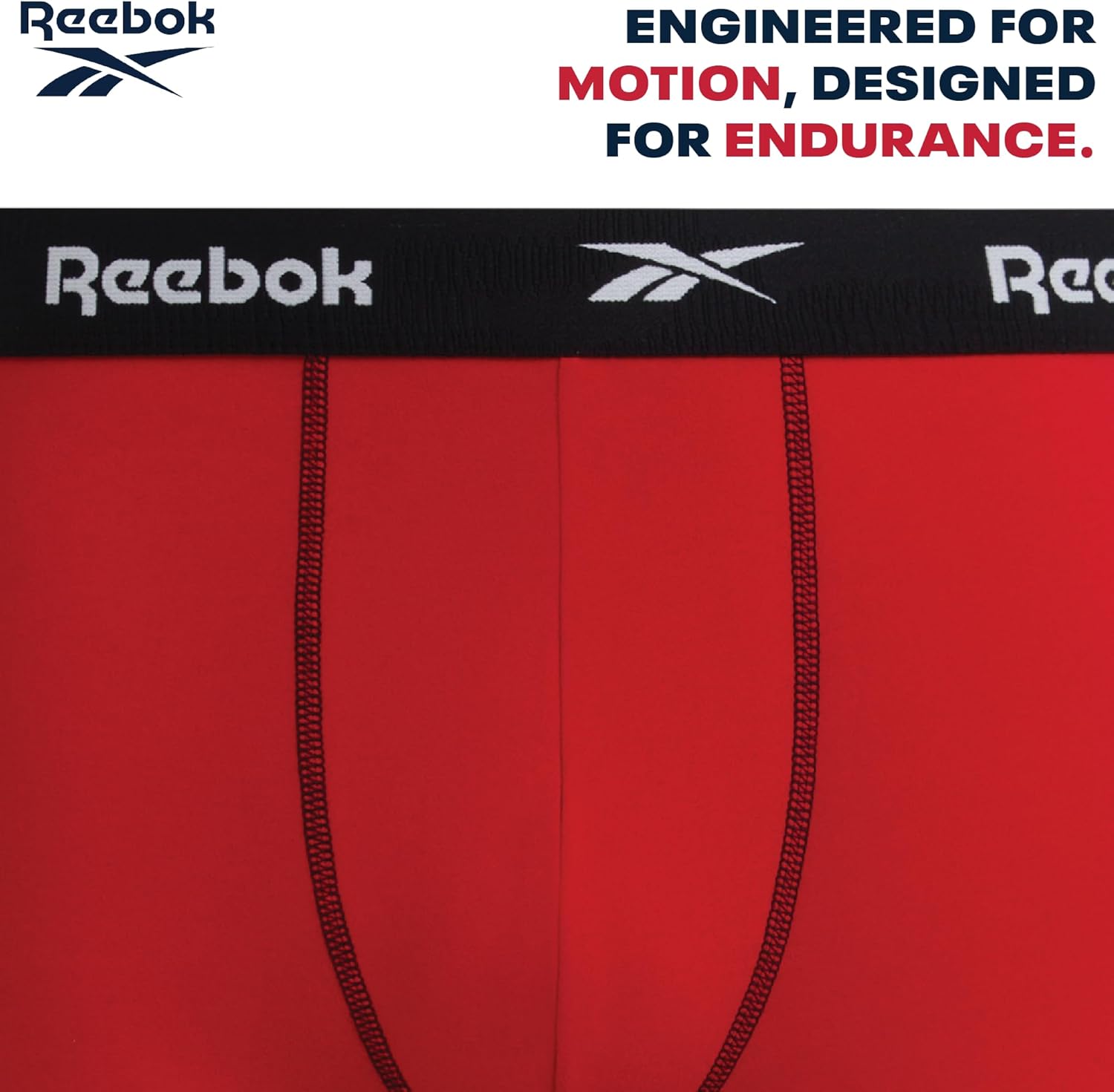 Reebok Mens Boxer Briefs - 8 Pack 6'' Inseam Soft Stretch Performance Mens Underwear Athletic Boxer Briefs with Contour Pouch - Image 5