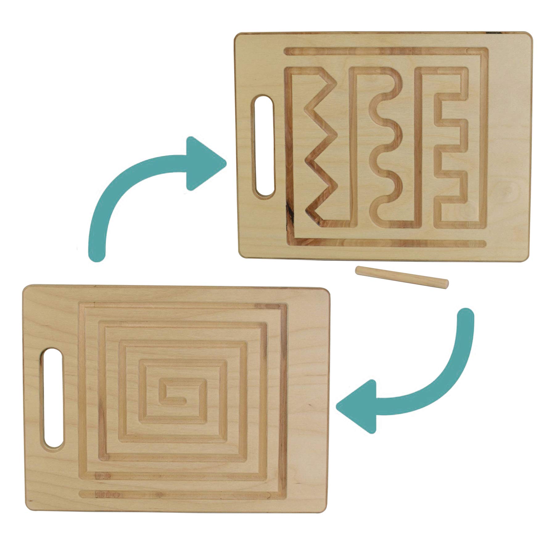 americanelm early learning wooden tracing boards with lines and maze, pencil holding practice toy-Beige (B08F2WCM53) Amazon Price History, Amazon Price Tracker