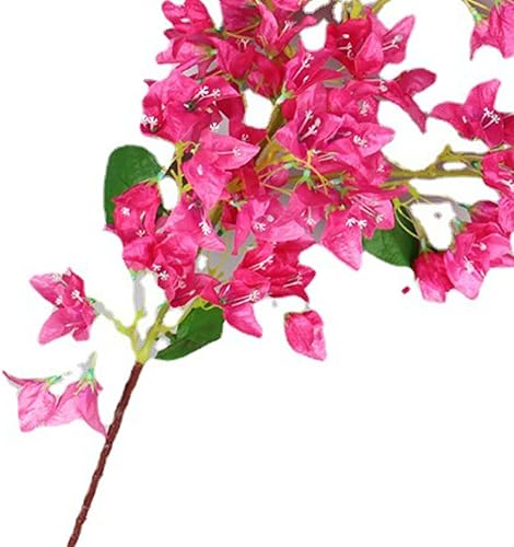 Miniatura 9 de Flores artificiales de tallo largo de 47.2 pulgadas, tallos florales de buganvillas artificiales, ramas de buganvillas de seda artificial,