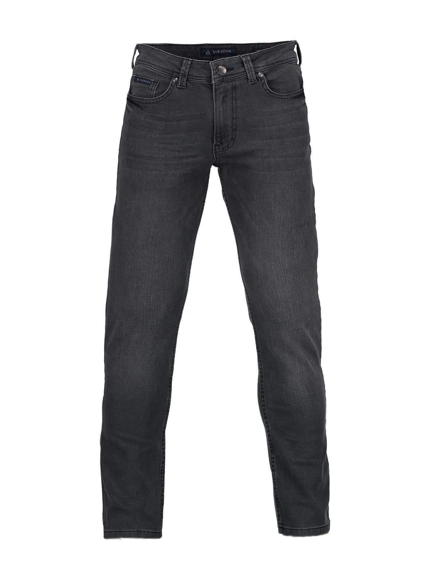 BARBONS Herren Jeans - Regular-Fit Stretch - Hochwertige Straight Jeans Herren Hose - Business Anzug Freizeit 04-grau 32W / 34L
