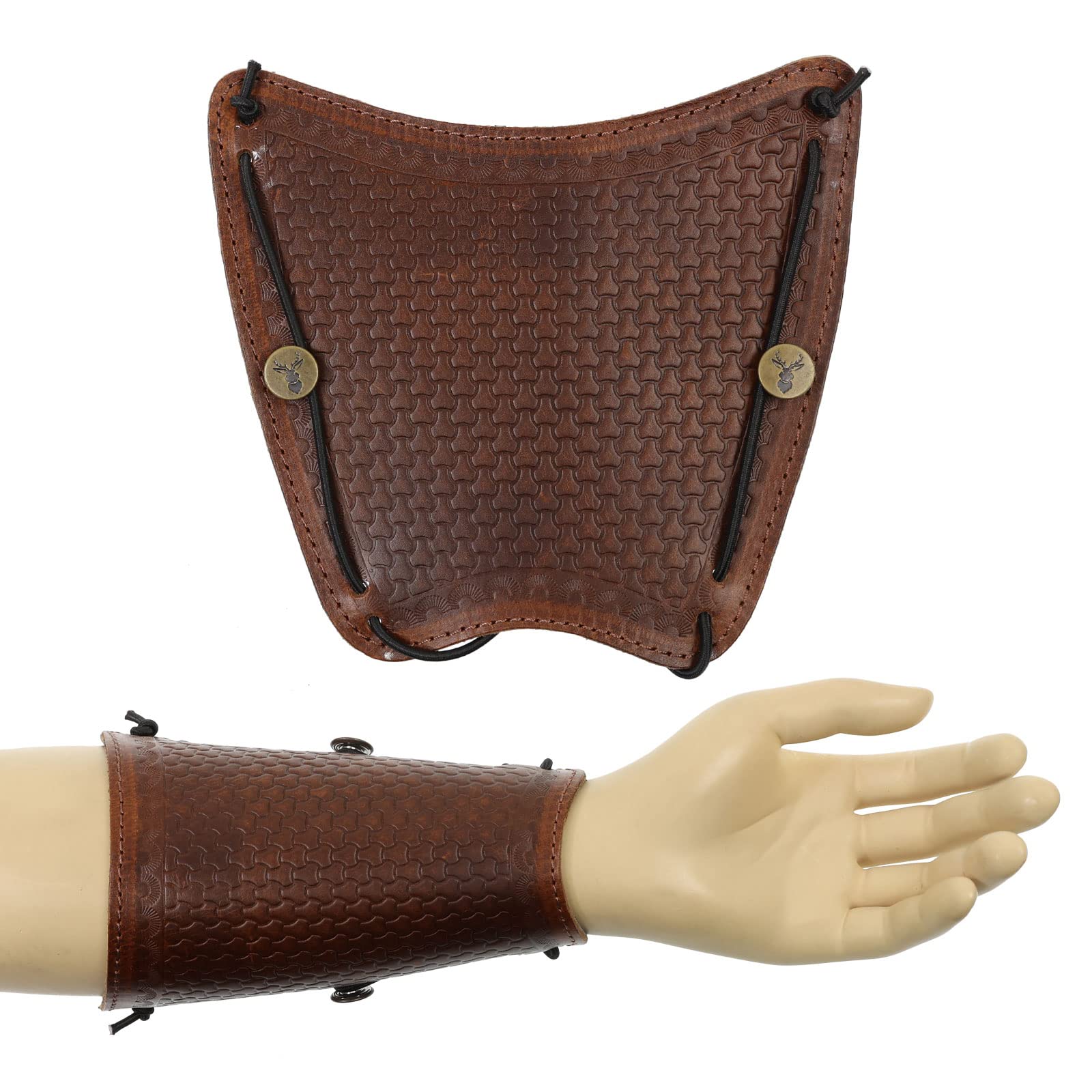 Jackalope Laidir, Shield, Armschutz, aus weichem Leder | der optimale Schutz beim Bogenschießen mit Gittermuster