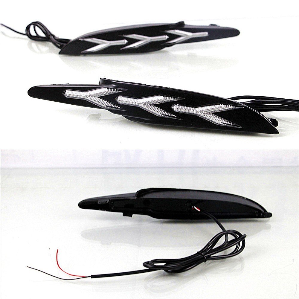 Luces diurnas LED DRL para comaptible for Mazda 3 Axela 2017 2018, LED parachoques delantero DRL + amarillo Streamer luces de señalización