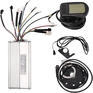 Alomejor 36V 48V 1500W Electric Bike Conversion Kit 35A Sine Wave Controller with Light Wire LCD5 Panel Thumb Throttle