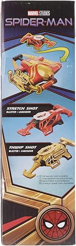 Miniatura 11 de Spider-Man Marvel Web Bolt NERF Blaster juguete para niños, diseño inspirado en películas, incluye 3 dardos Nerf Elite, a partir de 5 años